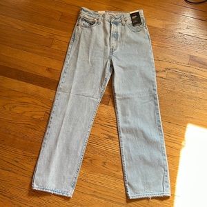 Levi's Ribcage Straight Ankle Jean Ojai Shore Size 28x29